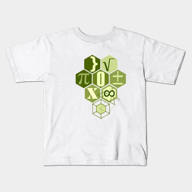 math t-shirt  green Kids T-Shirt by BessoChicca